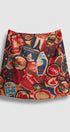 Travel Patch Print Mini Skirt in Italian Summer Vacation in MULTI - Women's Mini Skirts | Urban Daizy