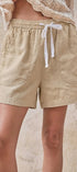 Coastal Ease Linen Shorts in LINEN - Women's Pants | Urban Daizy