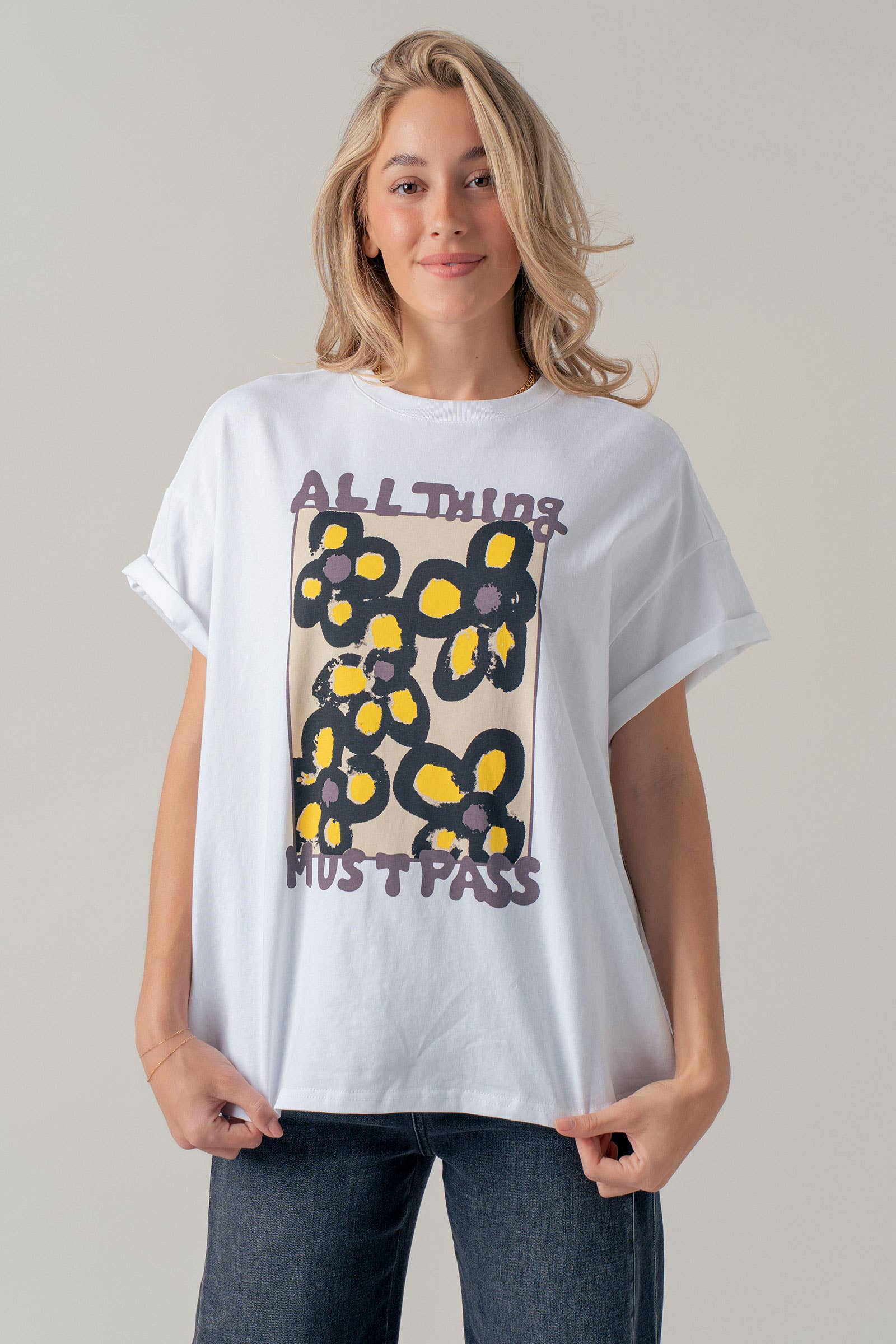 All Things Must Pass Floral Graphic T-Shirt