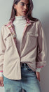 Urban Daizy Plaid Flannel-Lined Corduroy Shacket Taupe Shirt Jacket/Shacket - Women's (UDZ-KN-00150) – alternate view 23