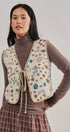 The Folklore Tapestry Vest in BEIGE MULTI - Women's Vests | Urban Daizy
