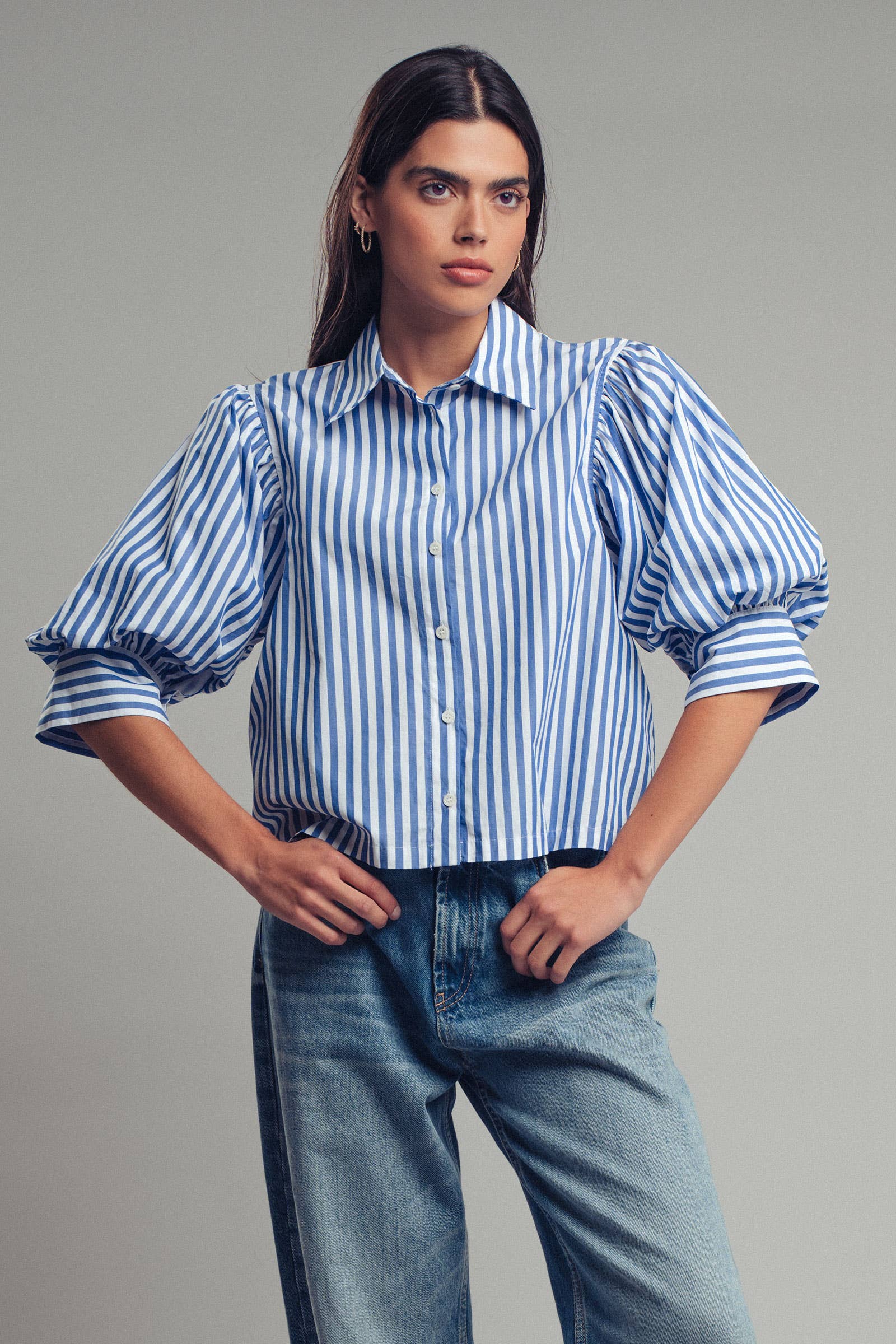 Western Boho Drop Waist Blouse