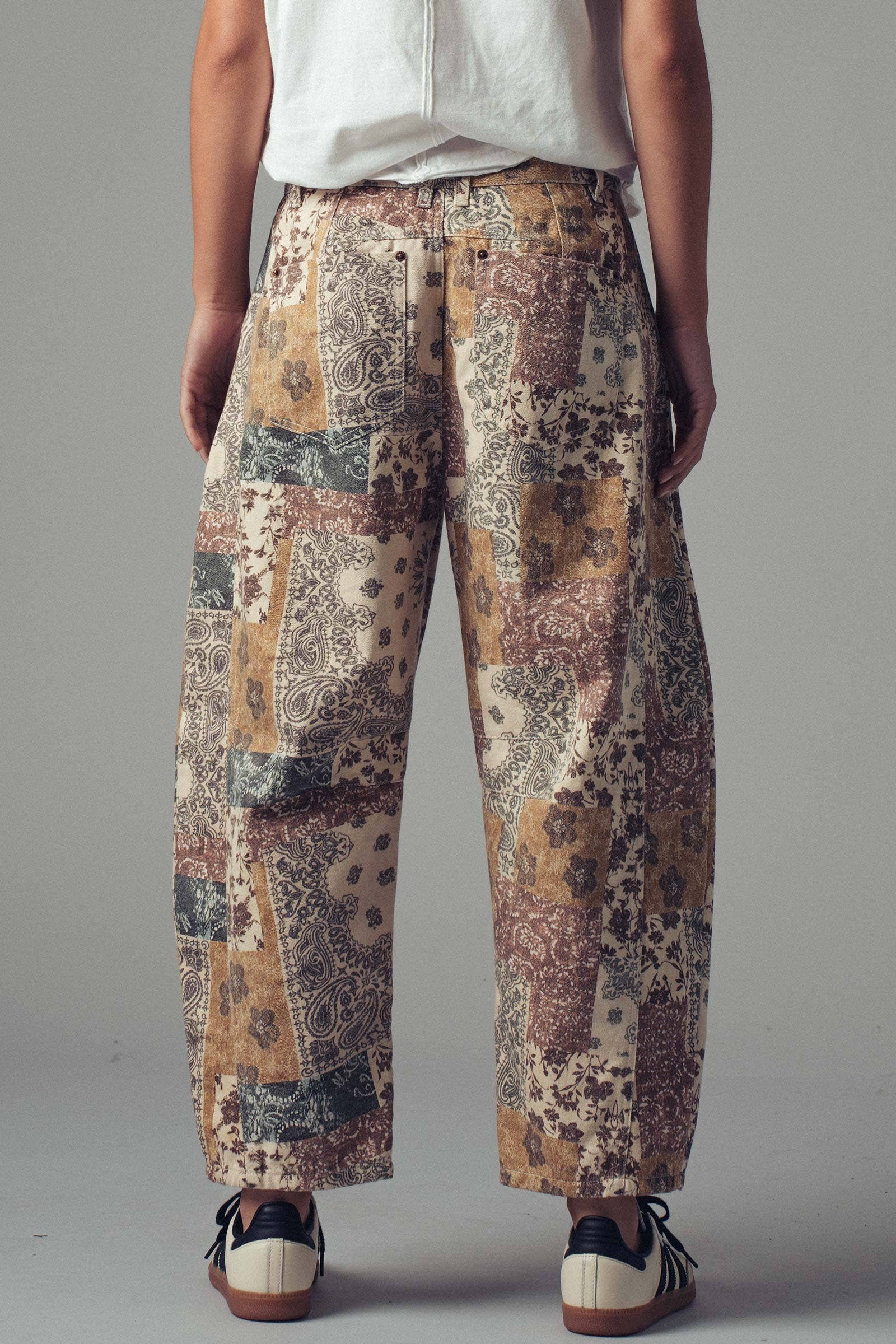 Boho Patchwork Wide Leg Pants