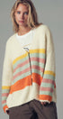 Urban Daizy Boho Stripe Cardigan Cream-Multi Cardigan - Women's (UDZ-KN-00358) – alternate view 5