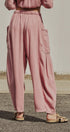 Washed Utility Wide-Leg Pants in PINK - Women's Casual Pants | Urban Daizy
