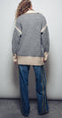 Urban Daizy Contrast Trim Collared Sweater Cardigan Brown Cardigan - Women's (UDZ-TP-00814) – alternate view 6