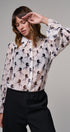 Midnight Stallion Blouse in IVORY BLACK - Women's Shirts & Blouses | Urban Daizy