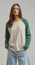 All-Star Vintage Baseball Tee in GREEN - Women's T-Shirts & Polos | Urban Daizy