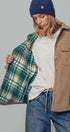 Urban Daizy Plaid Flannel-Lined Corduroy Shacket Taupe Shirt Jacket/Shacket - Women's (UDZ-KN-00150) – alternate view 11