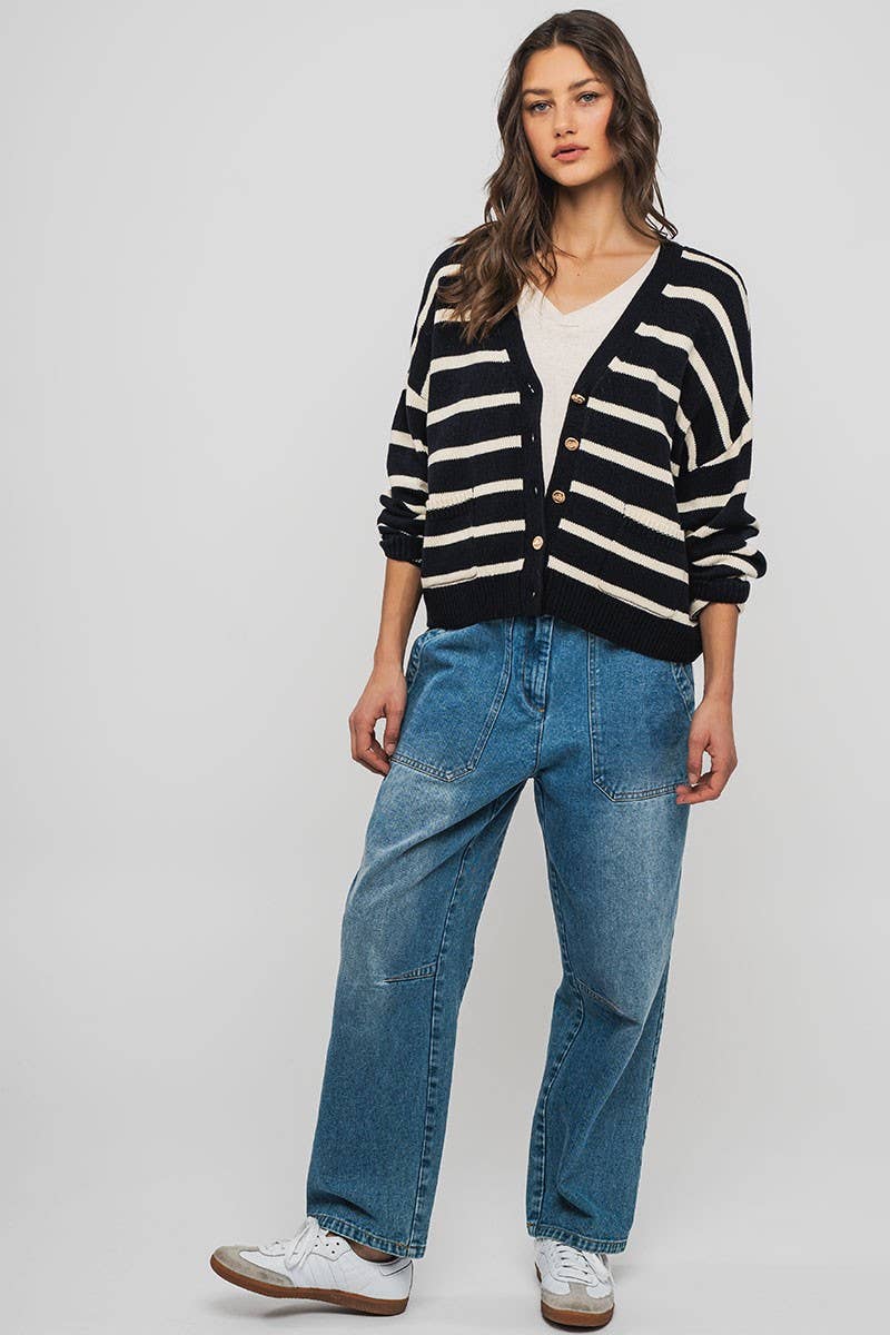Urban Daizy Engineered Leg Wide Leg Denim Jeans Denim-Blue Lounge Sweatpants/Joggers - Women's (TNDN0284-Denim-Blue) ��� alternate 