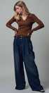 Urban Daizy Classic Fitted Ribbed Knit Polo Sweater Brown Knit Sweater - Women's (UDZ-KN-00657) – alternate view 12