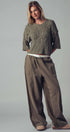 Urban Daizy Drawstring Waist Wide-Leg Relaxed Pants Olive Pants - Women's (UDZ-TP-00814) – alternate view 8