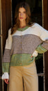 Striped Fuzzy Knit Volume Sleeve Cardigan | wholesale cardigans & shrugs | Urban Daizy