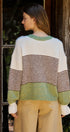 Striped Fuzzy Knit Volume Sleeve Cardigan | wholesale cardigans & shrugs | Urban Daizy