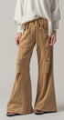 Drawstring Wide Lounge Pants in KHAKI - Women's Casual Pants | Urban Daizy