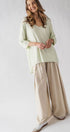 Urban Daizy Relaxed Fit V Neck Three Quarter Sleeve Tunic Top Green Tunic - Women's (UDZ-TP-00030) – alternate view 18