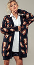 Urban Daizy Chic Animal Print Open Front Knit Cardigan Black Cardigan - Women's (UDZ-KN-00571) – alternate view 2