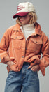 Urban Daizy Oversized Sherpa Lined Corduroy Shacket Beige Shirt Jacket Shacket - Women's (UDZ-OT-00163) – alternate view 13