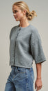 Soft Touch Elbow-Length Knit Cardigan in GREY - Women's Cardigans & Shrugs | Urban Daizy