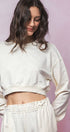 Urban Daizy Mineral Wash Mock Neck Crop Sweatshirt Black Sweatshirt - Women's (UDZ-KN-00191) – alternate view 16