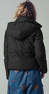 Urban Daizy Cozy Drawstring Hooded Puffer Jacket Black Puffer Jacket - Women's (UDZ-KN-00653) – alternate view 9