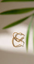 Urban Daizy 14K Gold Romantic Heart Shaped Statement Hoop Earrings Gold Hoop Earrings (UDZ-JW-00008)