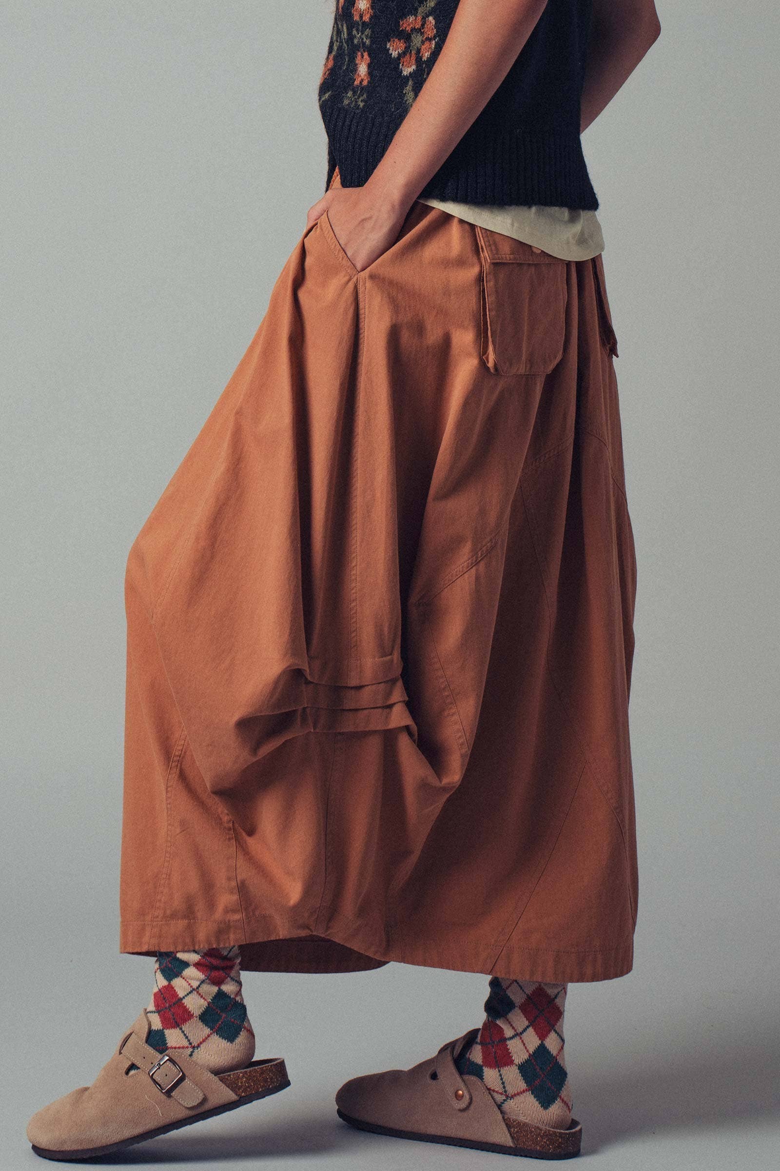 Urban Daizy Balloon Hem Drawstring Maxi Skirt Blue Skirt - Women's (UDSK0069-Blue) – alternate view 10