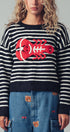 Urban Daizy Embroidered Red Lobster Nautical Statement Sweater Ivory Knit Sweater - Women's (UDZ-KN-00600) – alternate view 8