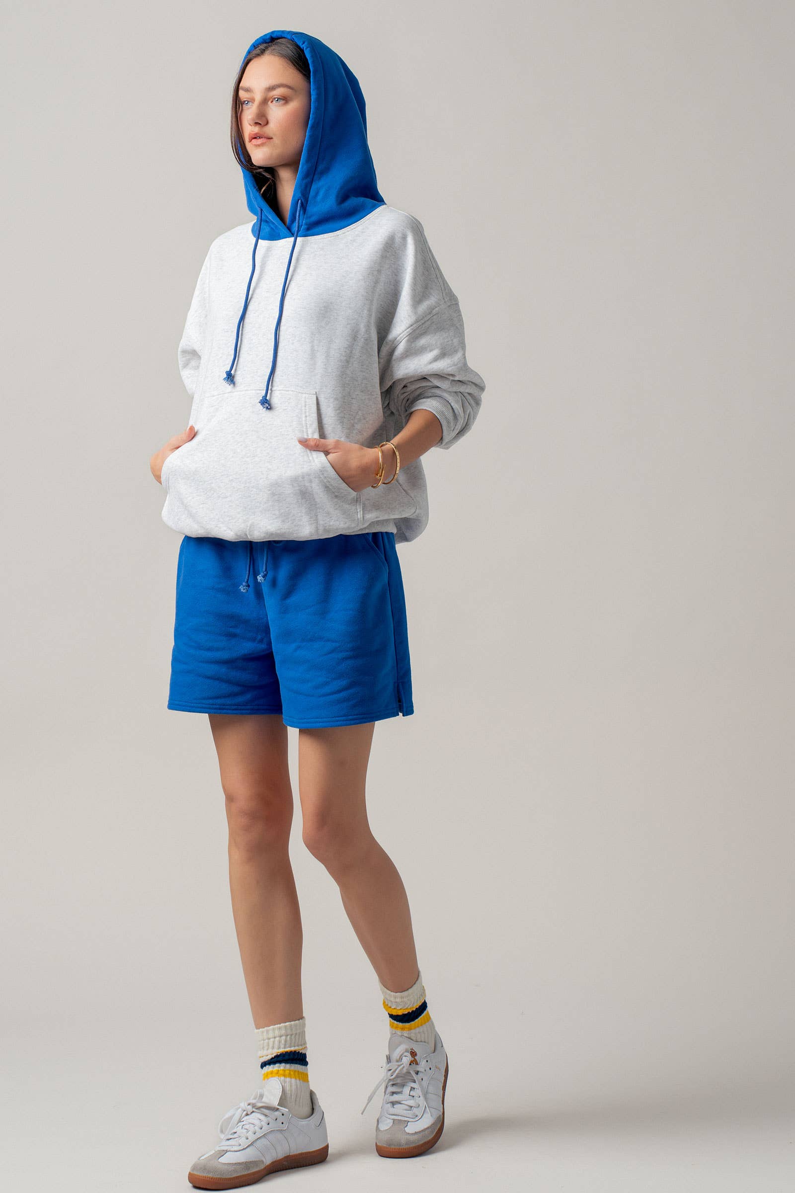 Urban Daizy Drawstring Sweat Shorts Side Slit Pink Shorts - Women's (UDZ-PT-00483) – alternate view 29