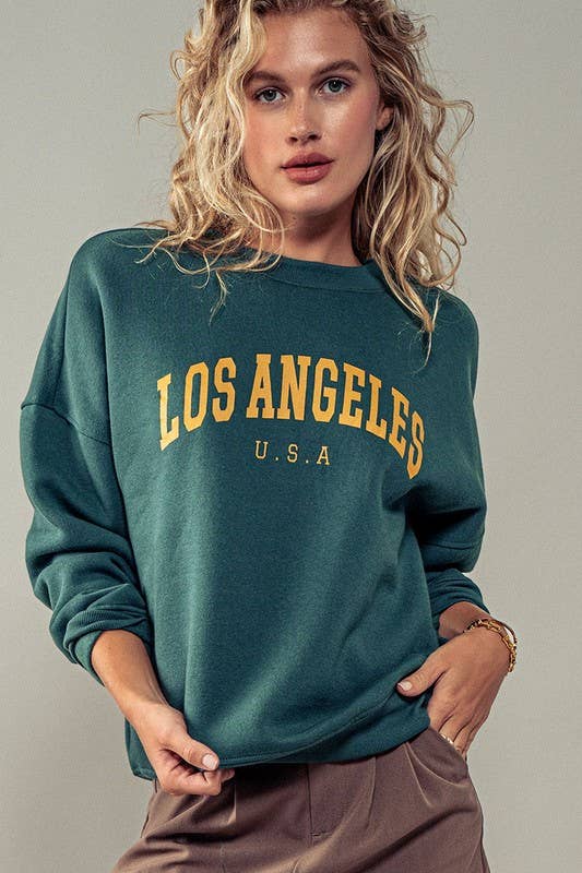 Los Angeles Graphic Crew Neck Sweatshirt