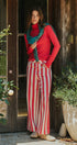 Classic Striped Long Sleeve Turtleneck Top in RED - Women's T-Shirts & Polos | Urban Daizy