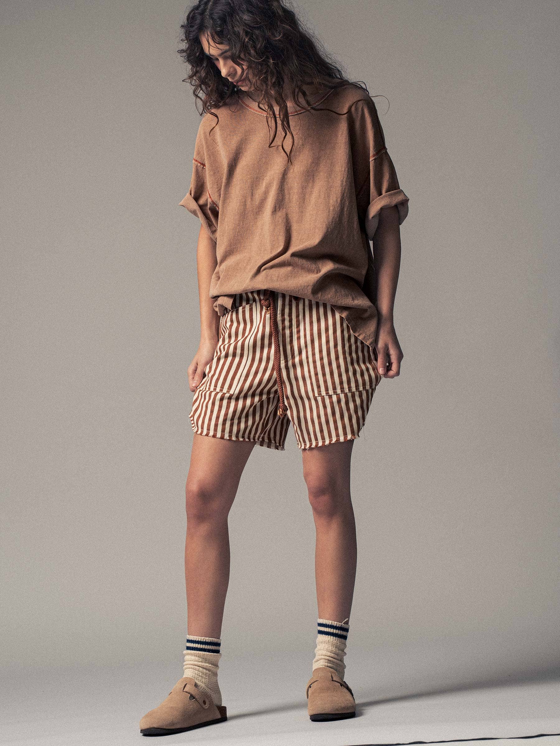 Urban Daizy Striped High-Rise Denim Shorts Blue Shorts - Women's (UDZ-DR-00389) – alternate view 24