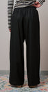 Side Stripe Drawstring Wide-Leg Pants in BLACK - Women's Casual Pants | Urban Daizy