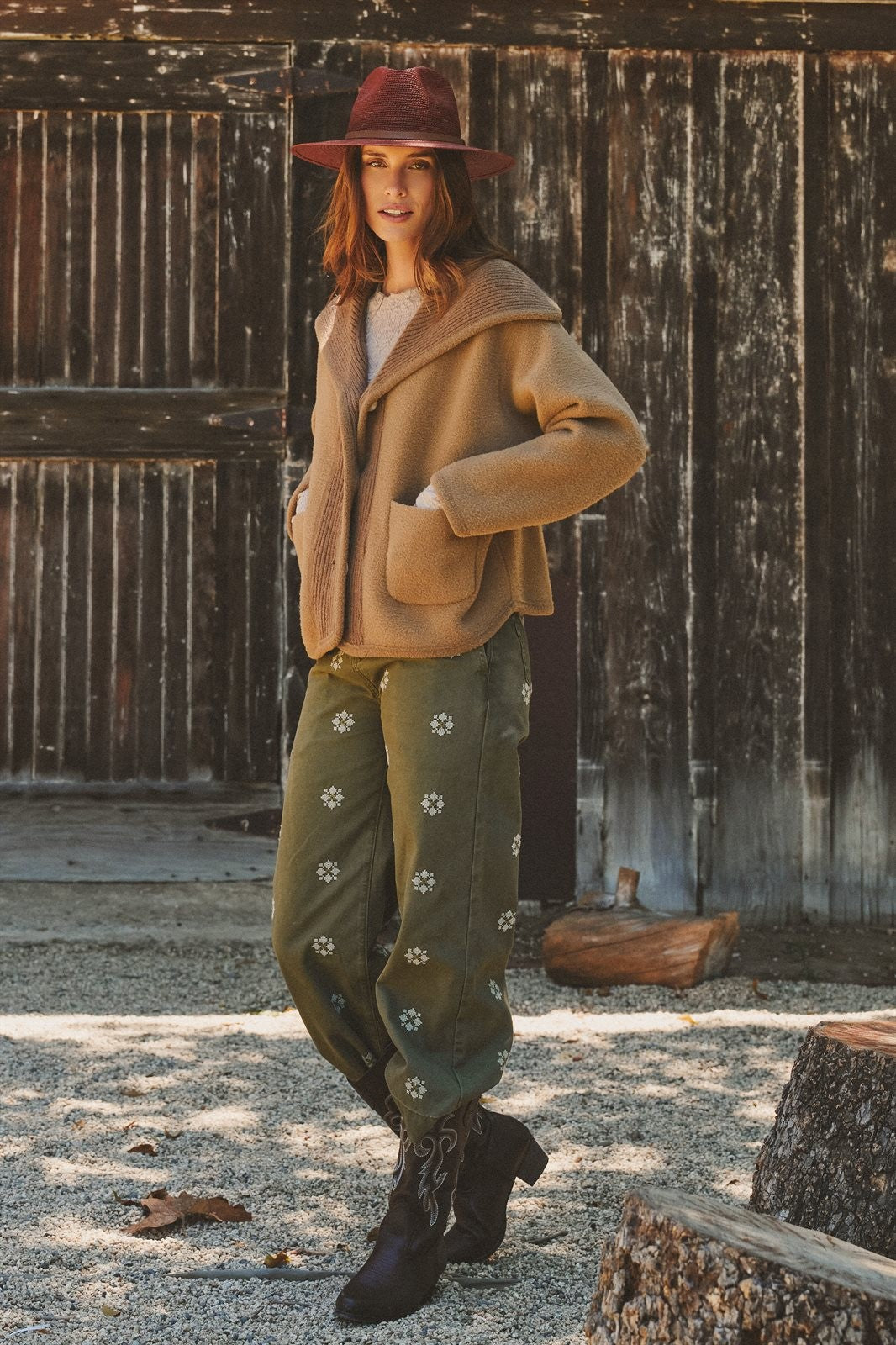 Hooded Button-Front Wool Blend Short Jacket in CAMEL - Women's Jackets & Blazers | Urban Daizy