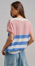 Urban Daizy Retro Striped Textured Knit Sweater Tee Mint Knit Sweater - Women's (TNTP4000-Mint) – alternate view 6