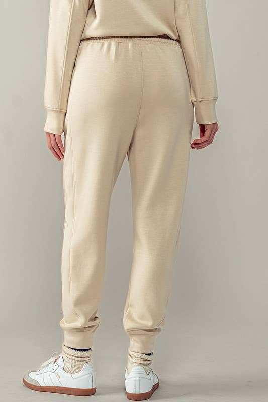 High-Rise Elastic Waistband Jogger Pants