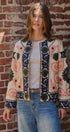 Suzani Embroidered Cotton Jacket with Floral Scroll in CREAM - Women's Jackets & Blazers | Urban Daizy