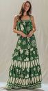 Urban Daizy Tropical Print Tiered Maxi Skirt Set Green Top & Skirt Set - Women's (UDZ-AC-00244-Green) – alternate view 6