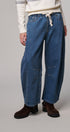 Laid-Back Light Wash Barrel Denim Pants in MEDIUM DENIM - Women's Wide Leg Jeans | Urban Daizy