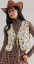 The Folklore Tapestry Vest in BEIGE MULTI - Women's Vests | Urban Daizy