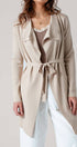 Urban Daizy Draped Front Long Sleeve Waist Tie Cardigan Taupe Cardigan - Women's (UDZ-KN-00530) – alternate view 2