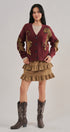 Tiger Jacquard Knit Sweater Cardigan | wholesale cardigan - women's | Urban Daizy