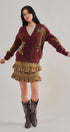 Tiger Jacquard Knit Sweater Cardigan | wholesale cardigan - women's | Urban Daizy