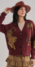 Tiger Jacquard Knit Sweater Cardigan | wholesale cardigan - women's | Urban Daizy