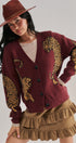Tiger Jacquard Knit Sweater Cardigan | wholesale cardigan - women's | Urban Daizy