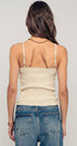 Urban Daizy Ribbed Knit Halter Spaghetti Strap Tank Top Black Tank Top - Women's (UDZ-TP-00490) – alternate view 7
