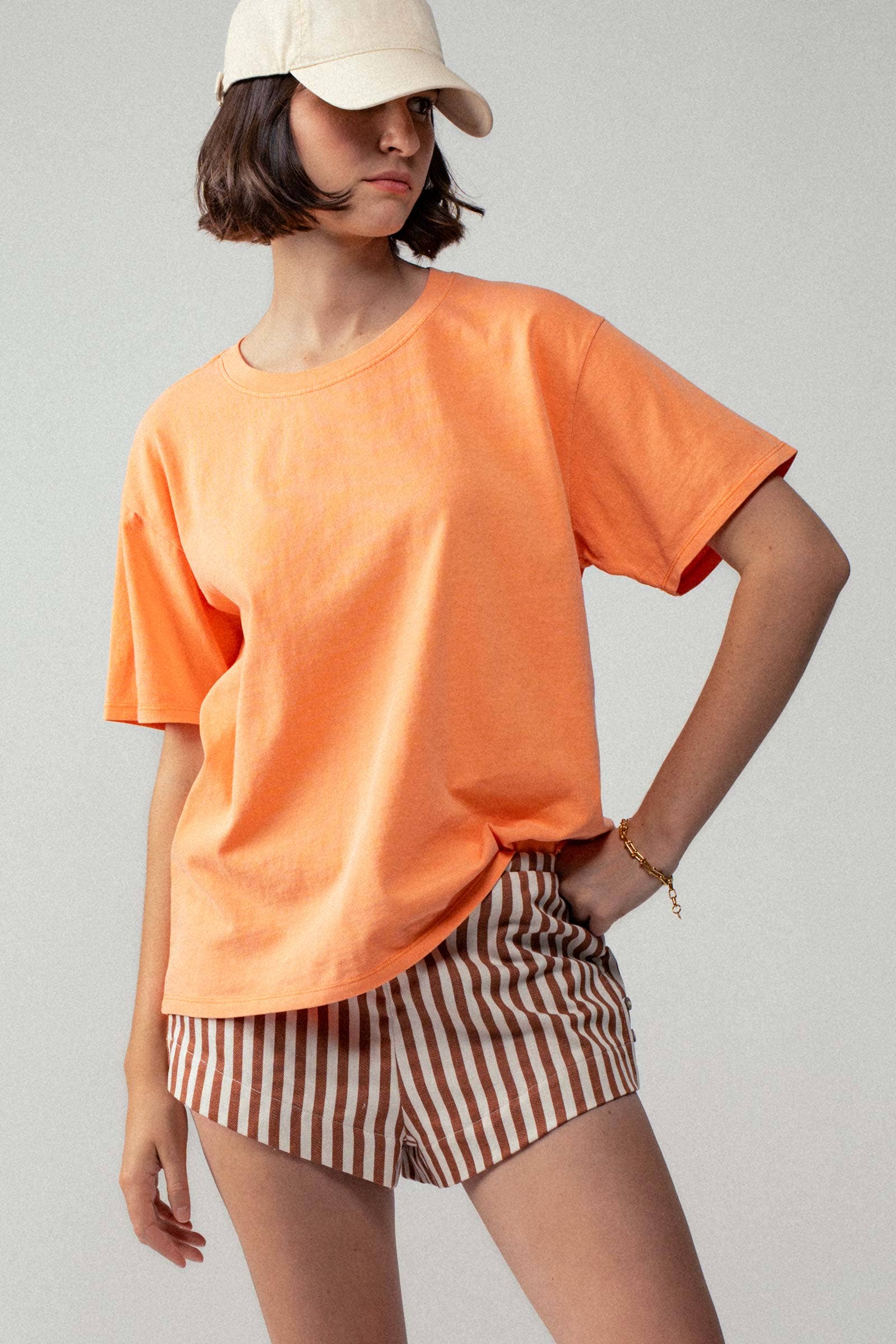 Urban Daizy Loose Fit Short Sleeve Cotton Casual Top Grey T-Shirt - Women's (UDZ-TP-00555) – alternate view 2