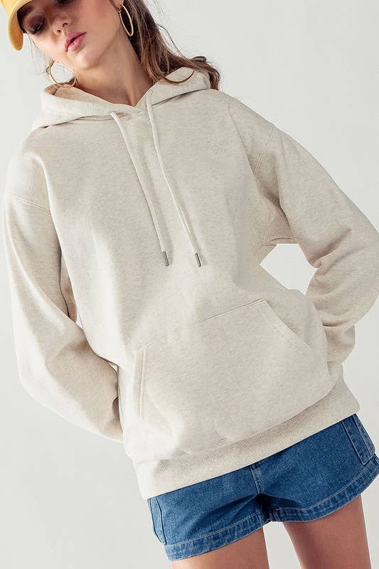 Urban Daizy Vintage Wash Oversized Hoodie Sweatshirt Black Hoodie - Women's (UDZ-KN-00214) – alternate view 15