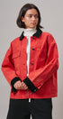 Oversized Utility Barn Jacket in RED - Women's Jackets & Blazers | Urban Daizy