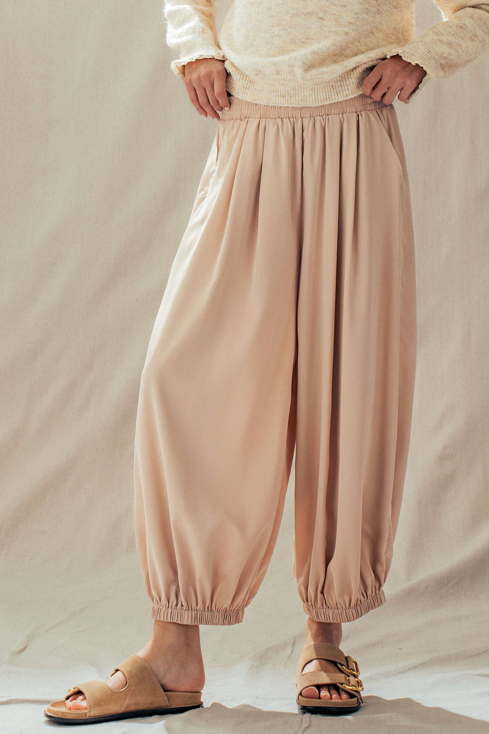Boho Relaxed Fit Elastic Cuff Pants
